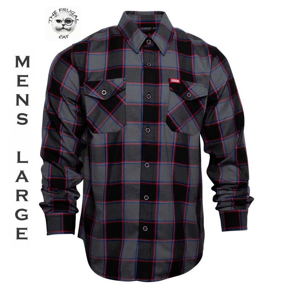 DIXXON FLANNEL x JIM YORK - GONNA LIVE FOREVER Flannel Shirt - Men's Large
